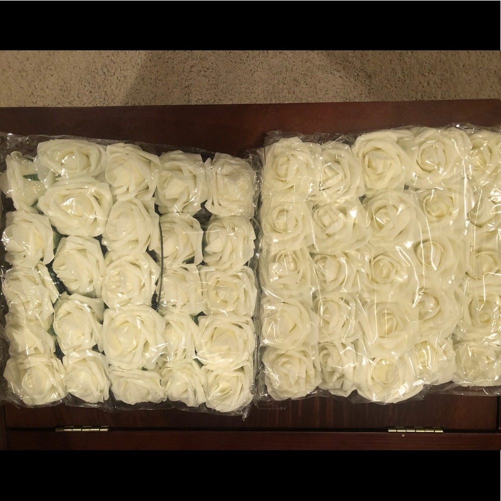 Artificial ivory roses